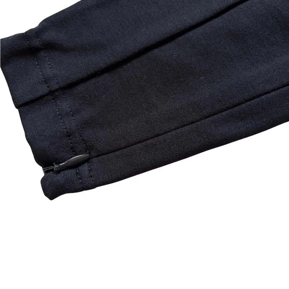 a new day Thick Black Leggings w/ Front Pleating and Ankle Zippers NWOT Size XS - Picture 5 of 6